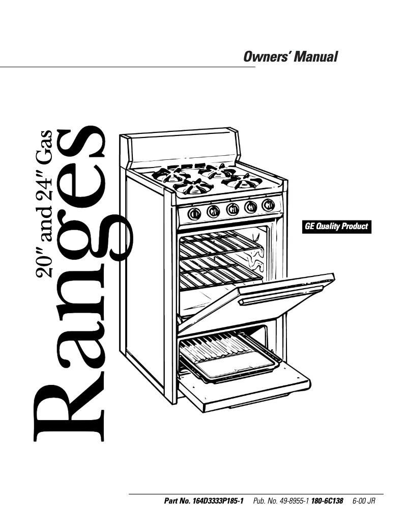 Page 1 de la notice Guide d'installation Hotpoint RGA524EWWH