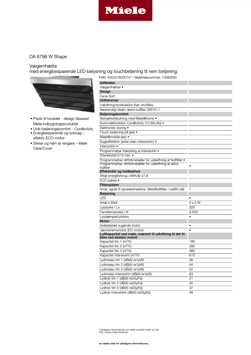Image de la première page du manuel de l'appareil DA 6798 W Shape