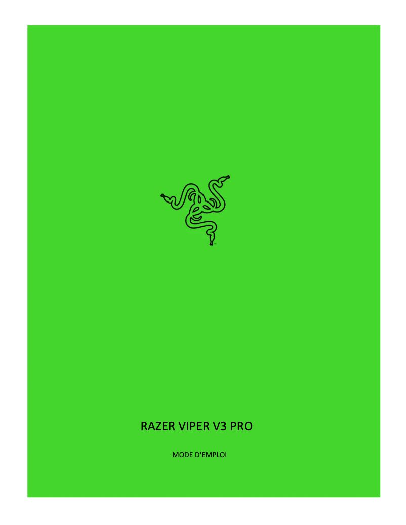 Página 1 del manual Manual de usuario Razer Viper V3 Pro