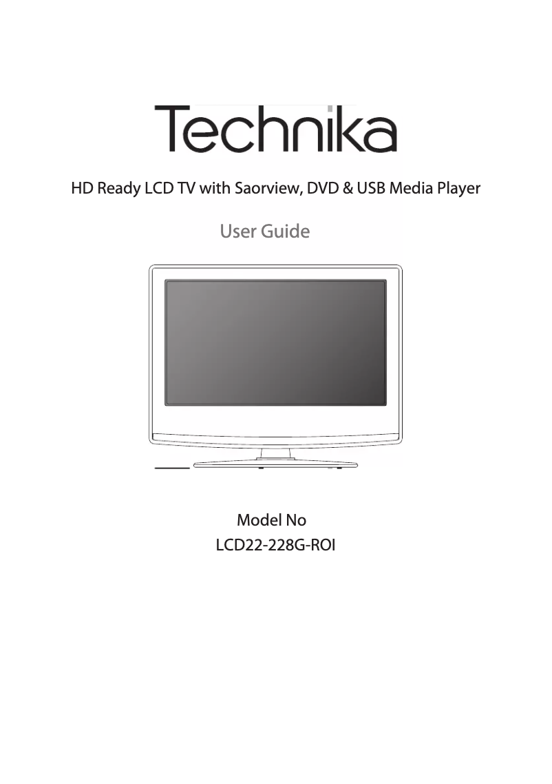 Page n°1 - Manuel utilisateur Technika LCD22-228G-ROI