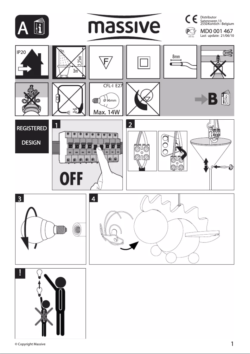 Page n°1 - Manuel utilisateur Massive Kico 40229/55/10
