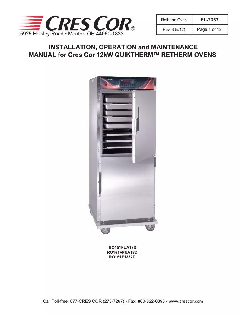 Página 1 del manual Manual de usuario Cres Cor CO151HUA6DESTK