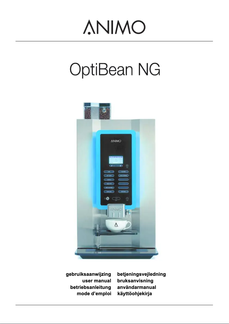 Imagen de la primera página del manual del dispositivo OptiBean NG