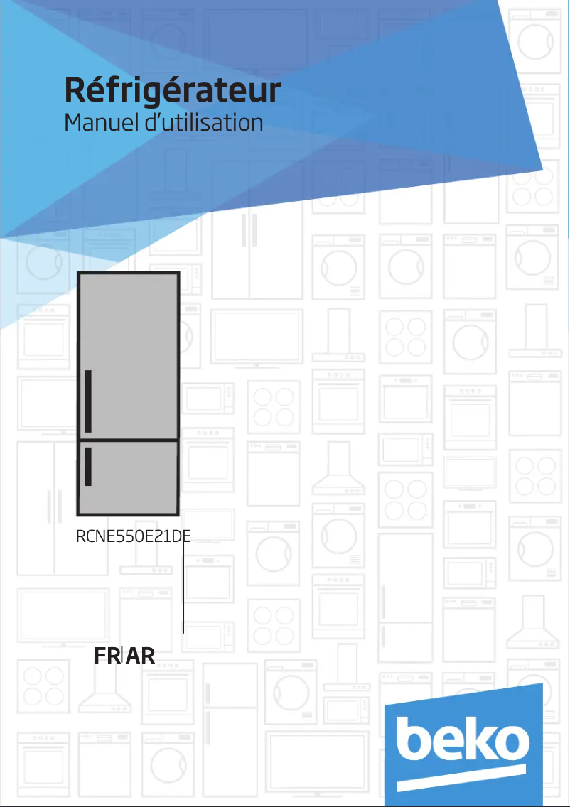 Page 1 de la notice Manuel utilisateur Beko RCNE550E21DE