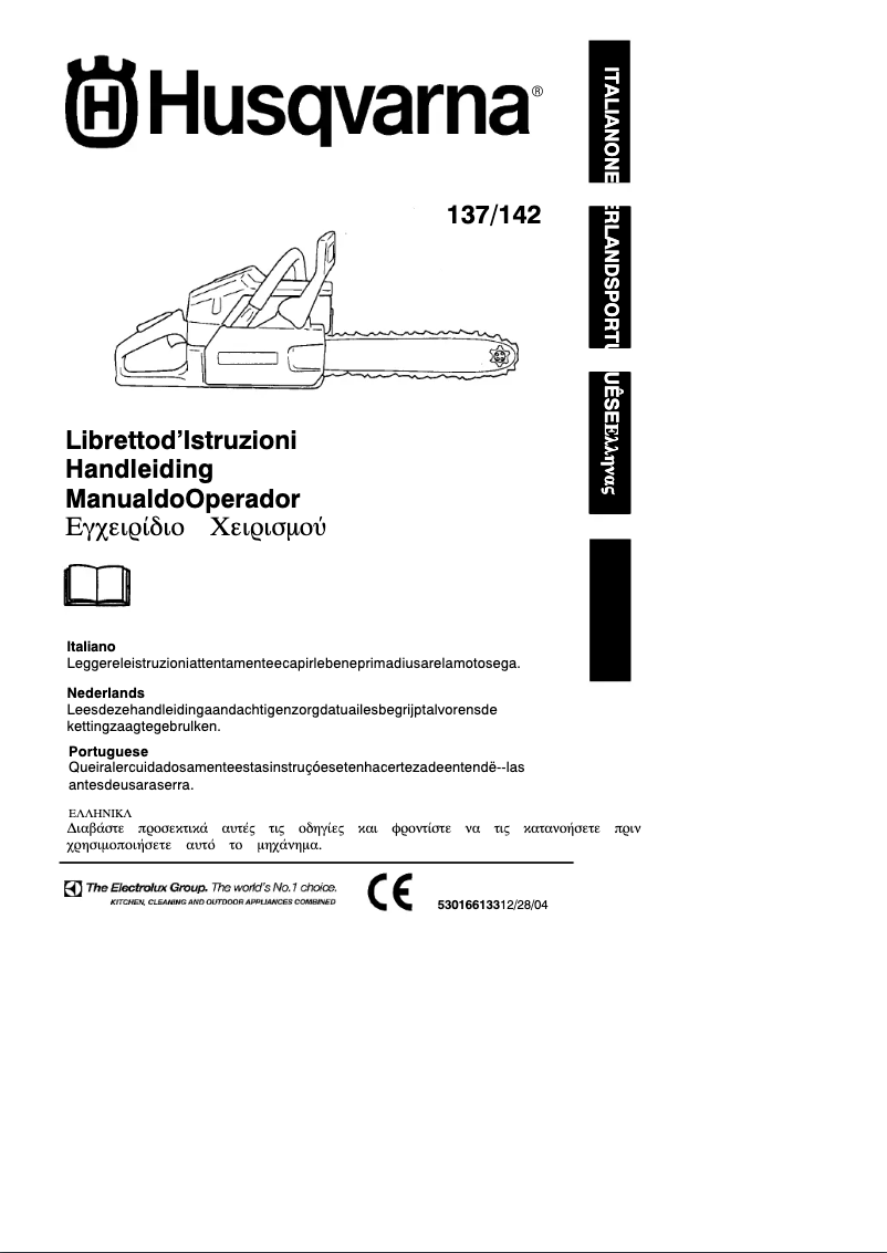 Page n°1 - Manuel utilisateur Husqvarna 142