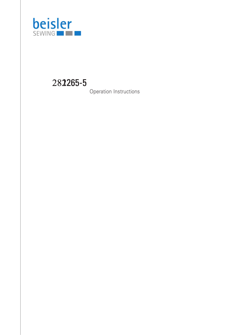 Página 1 del manual Manual de usuario Dürkopp Adler 1265