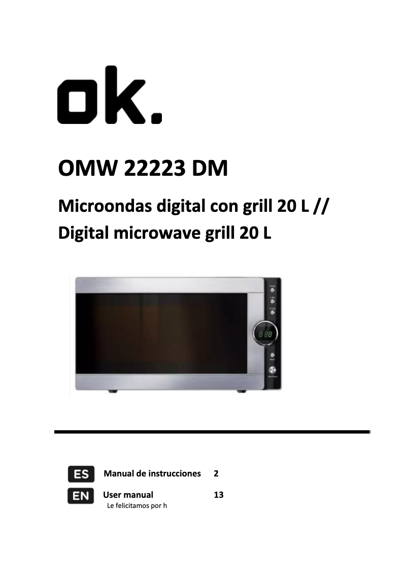 Image de la première page du manuel de l'appareil OMW 22223 DM