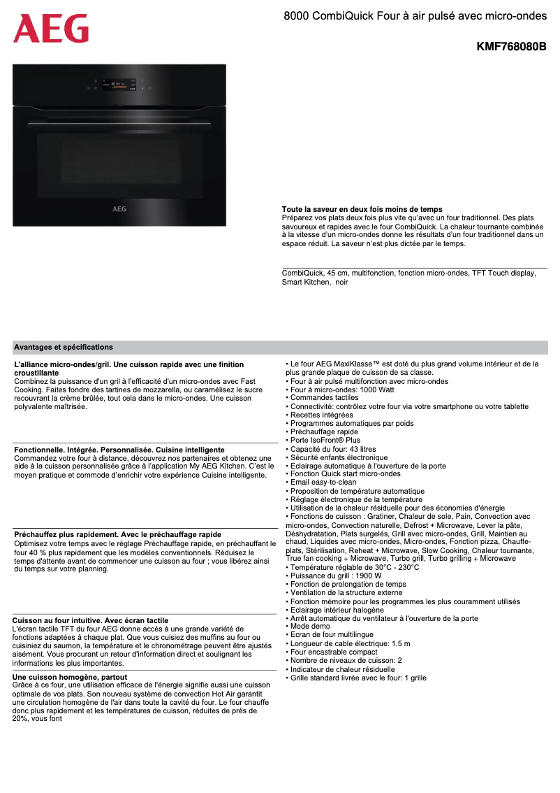 Imagen de la primera página del manual del dispositivo KMF768080B