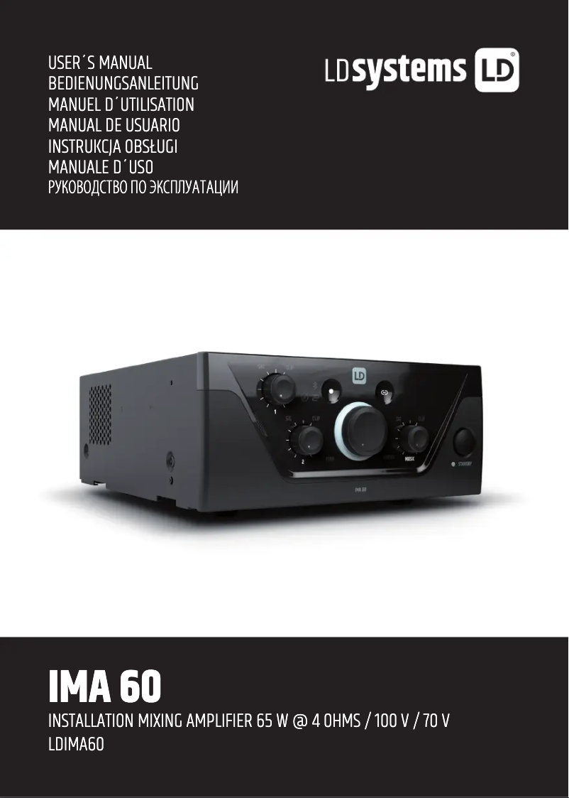 Page 1 de la notice Manuel utilisateur LD Systems IMA 60