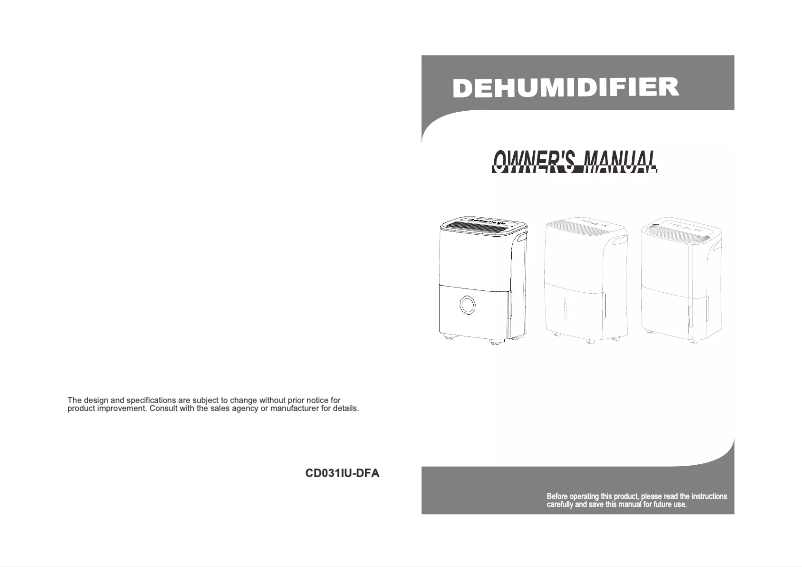 Page n°1 - Manuel utilisateur Daitsu ADDE-20