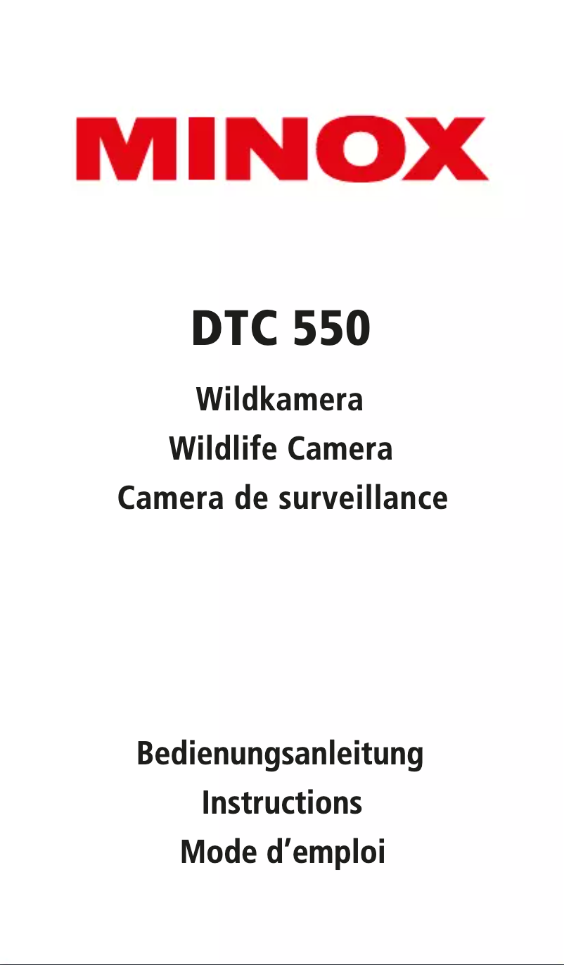 Page n°1 - Manuel utilisateur Minox DTC 550