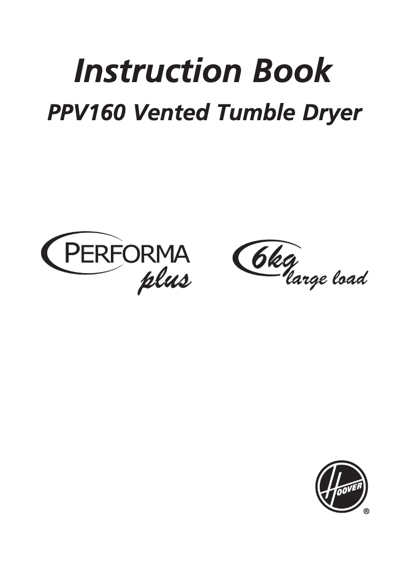Page n°1 - Manuel utilisateur Hoover PPV 160-80