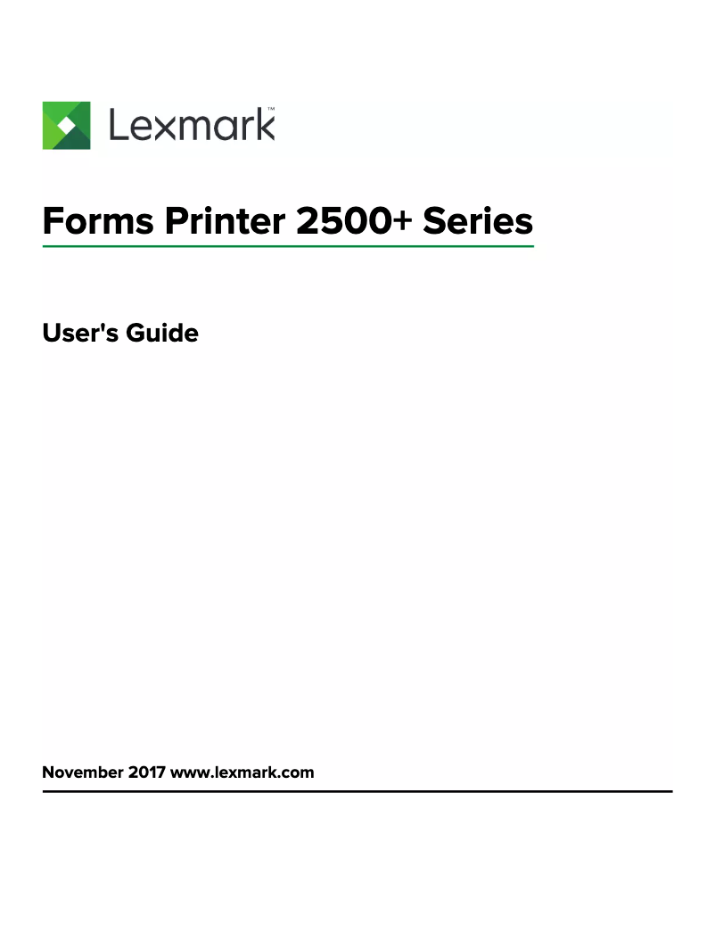 Page 1 de la notice Manuel utilisateur Lexmark 2580n+