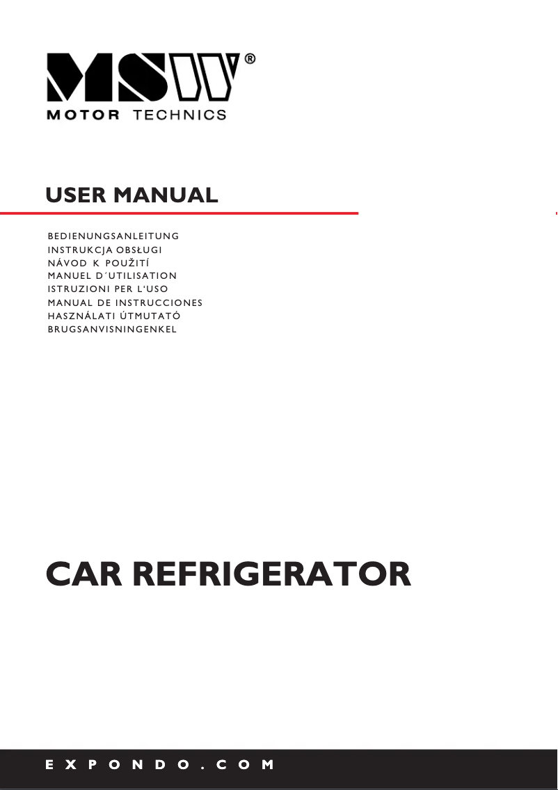 Page n°1 - Manuel utilisateur MSW MSW-CRF36A