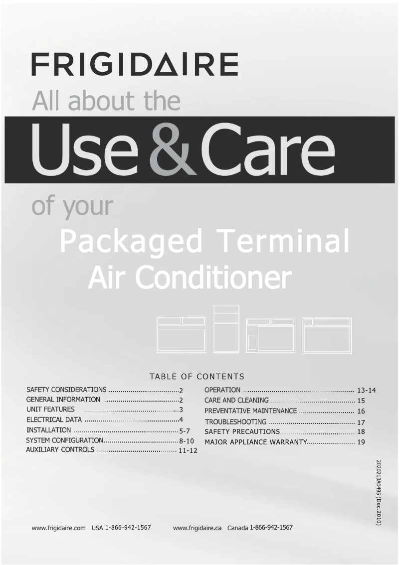 Page 1 de la notice Guide d'installation Frigidaire FRP15P2Y2A