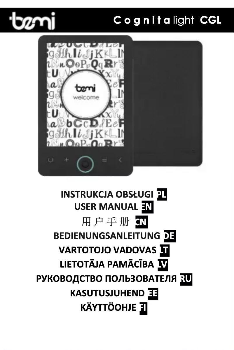 Image de la première page du manuel de l'appareil Cognita Light CGL