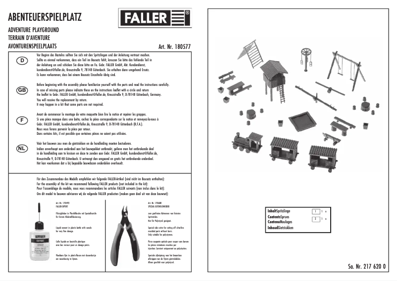 Page 1 de la notice Manuel utilisateur Faller 180577