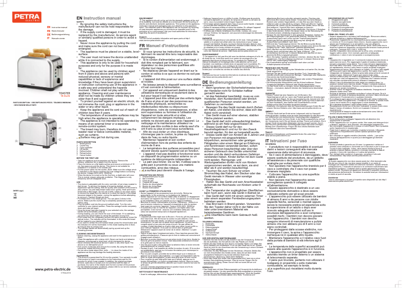 Page 1 de la notice Manuel utilisateur Petra Electric TA 54.35
