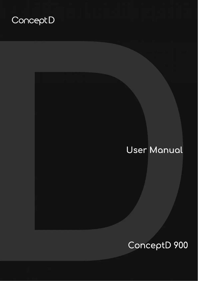 Imagen de la primera página del manual del dispositivo ConceptD 900