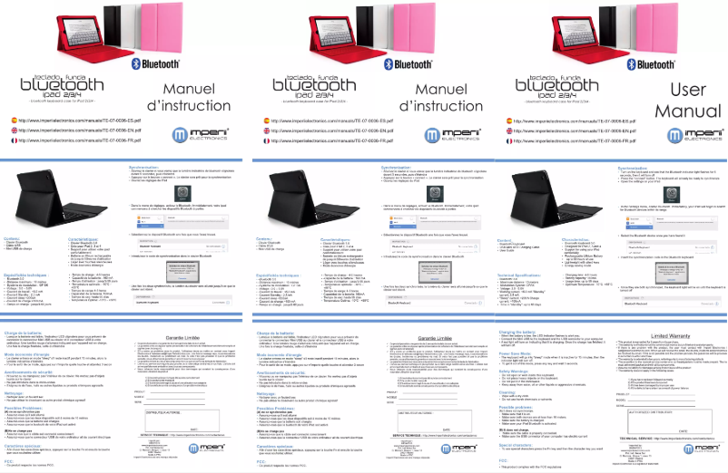 Image de la première page du manuel de l'appareil TE.07.0006.00