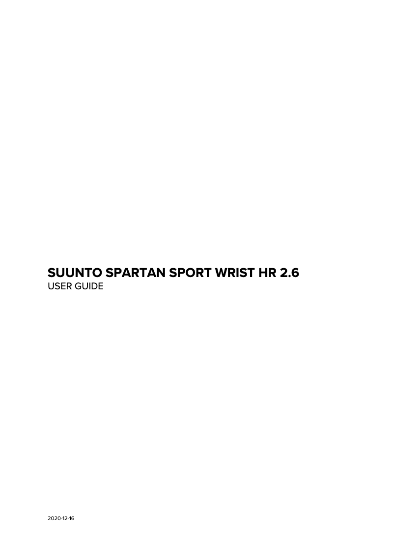 Página 1 del manual Manual de usuario Suunto Spartan Sport Wrist HR 
