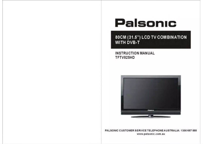 Page n°1 - Manuel utilisateur Palsonic TFTV825HD