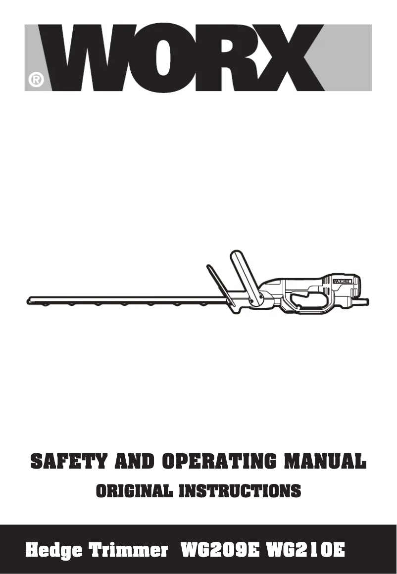 Page n°1 - Manuel utilisateur Worx WG210E