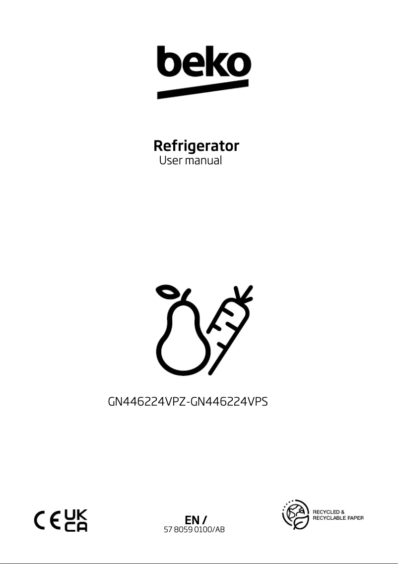 Image de la première page du manuel de l'appareil GN446224VPZ