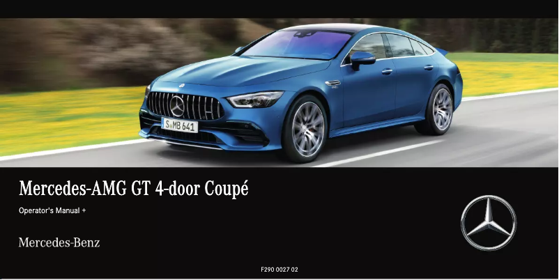 Page 1 de la notice Manuel utilisateur Mercedes-Benz AMG GT = (2023)