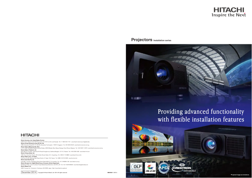 Page n°1 - Brochure Hitachi CP-WU8451