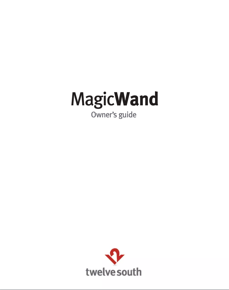 Image de la première page du manuel de l'appareil MagicWand
