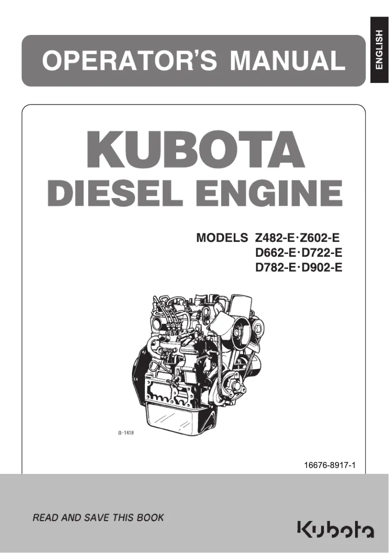Page n°1 - Manuel utilisateur Kubota Z482