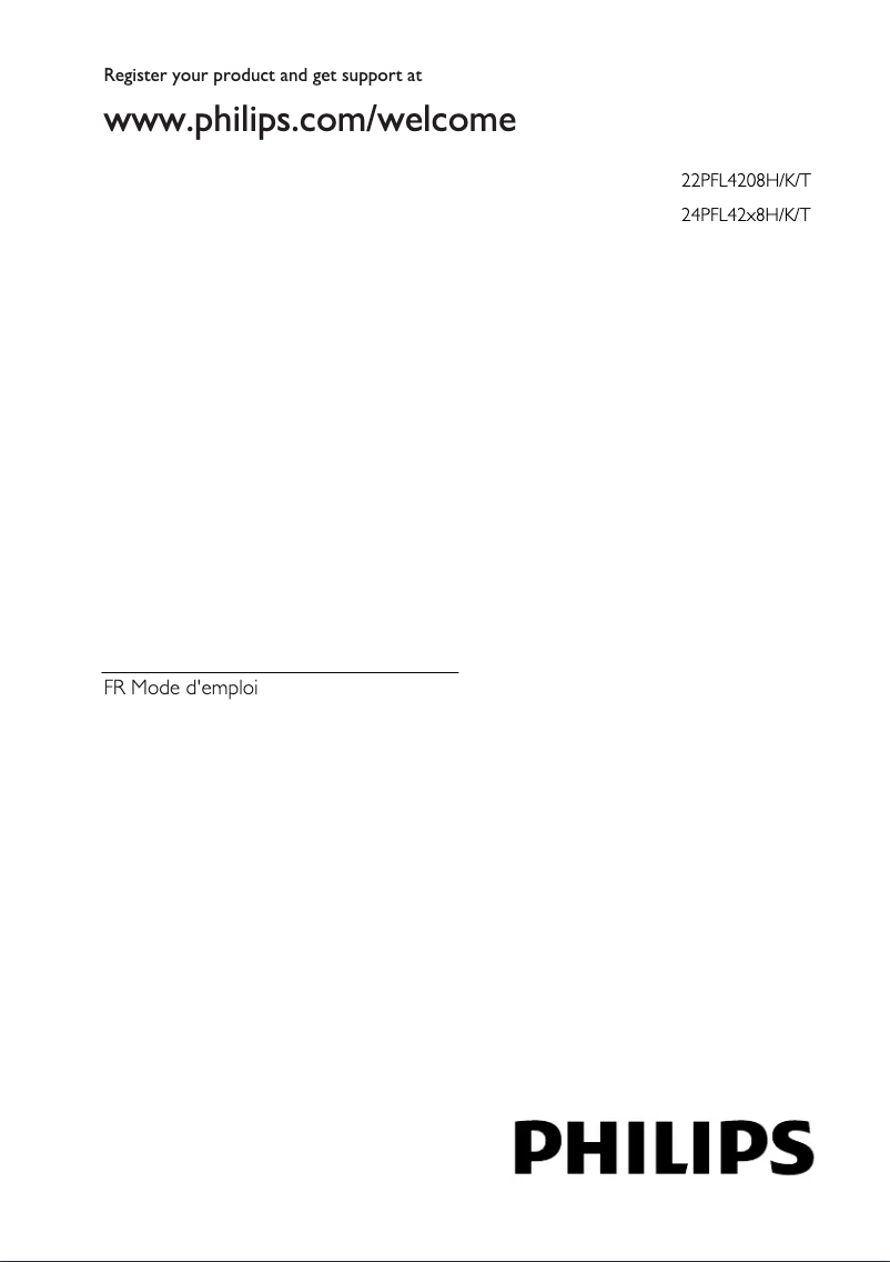 Page n°1 - Manuel utilisateur Philips 22PFL4208T