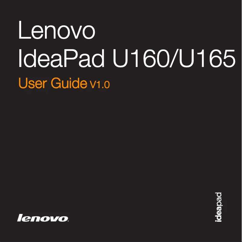 Página 1 del manual Manual de usuario Lenovo IdeaPad U165