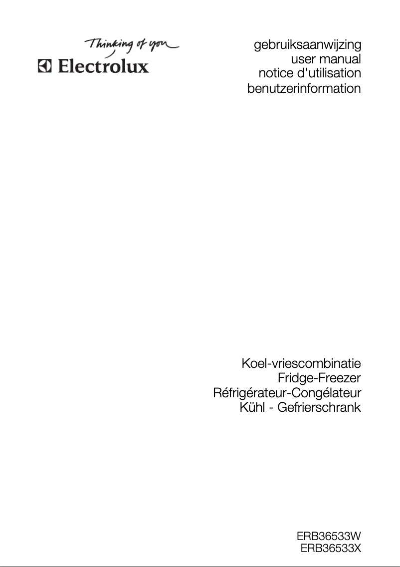 Image de la première page du manuel de l'appareil ERB 36533 X