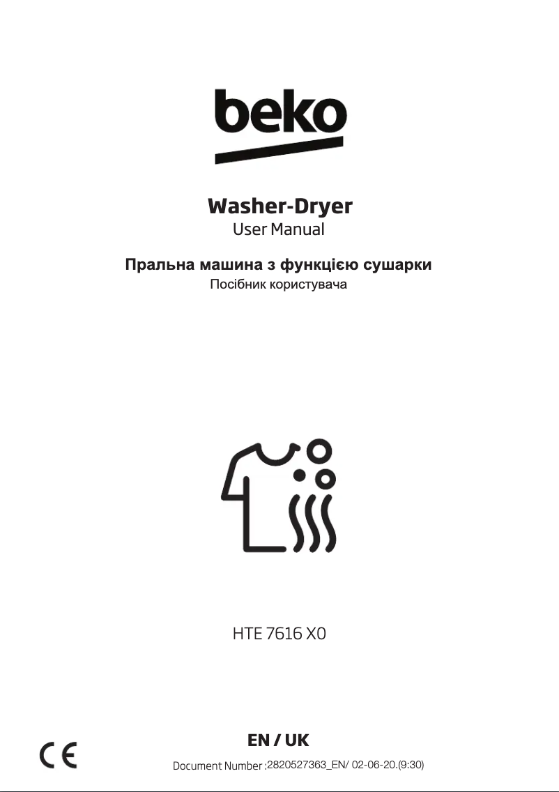 Page 1 de la notice Manuel utilisateur Beko HTE 7616 X0