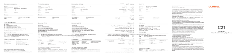 Image de la première page du manuel de l'appareil C21