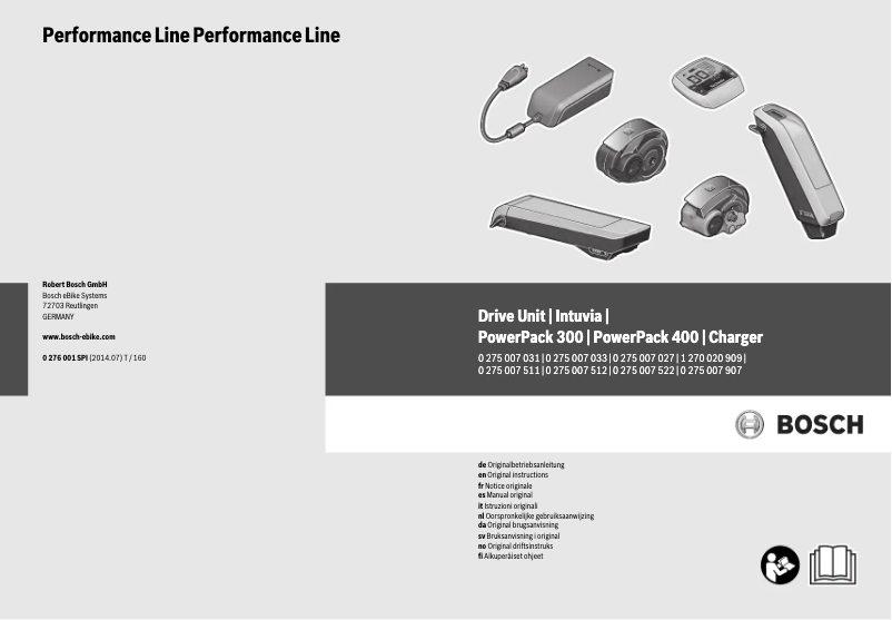 Image de la première page du manuel de l'appareil Drive Unit Performance Line