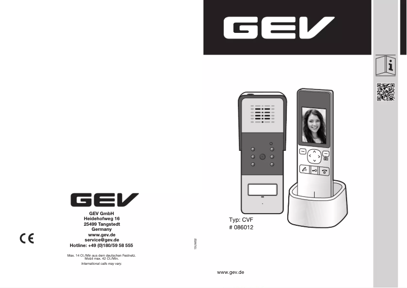 Page 1 de la notice Instructions / montage GEV CVF 86012