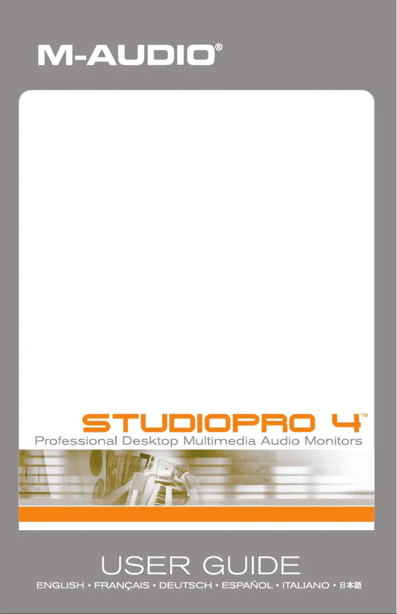 Page 1 de la notice Manuel utilisateur M-Audio StudioPro 4