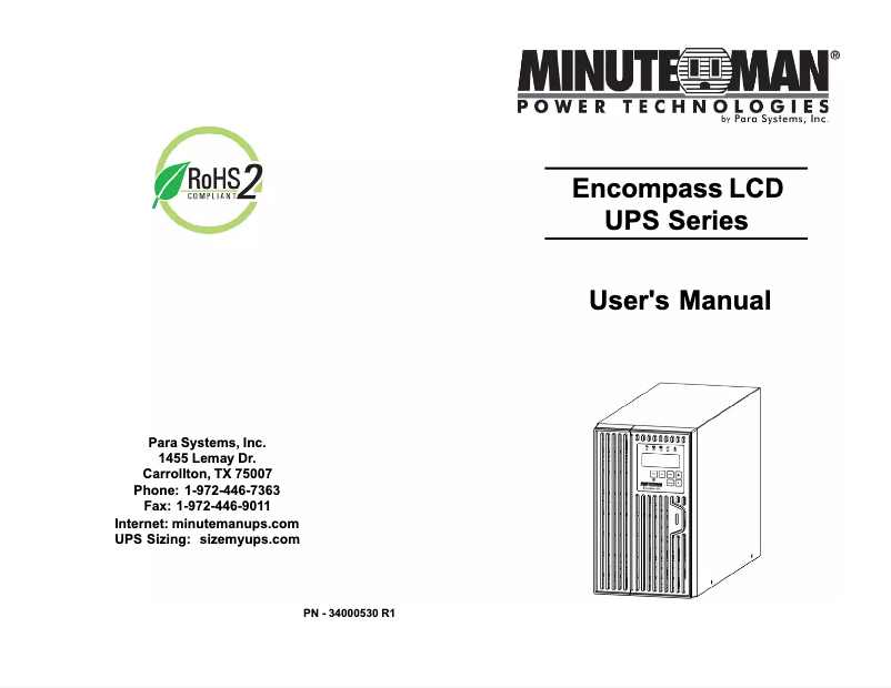 Imagen de la primera página del manual del dispositivo EC3000LCD