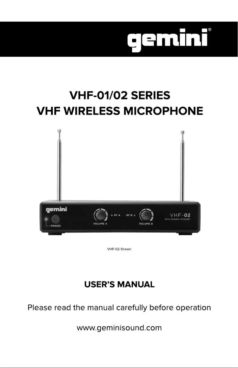 Image de la première page du manuel de l'appareil VHF-02M