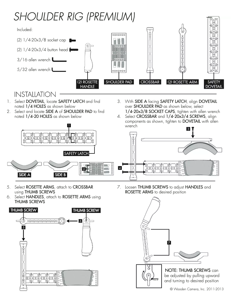 Page n°1 - Manuel utilisateur Wooden Camera 152300