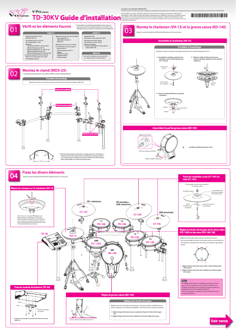Page n°1 - Manuel utilisateur Roland TD-30KV