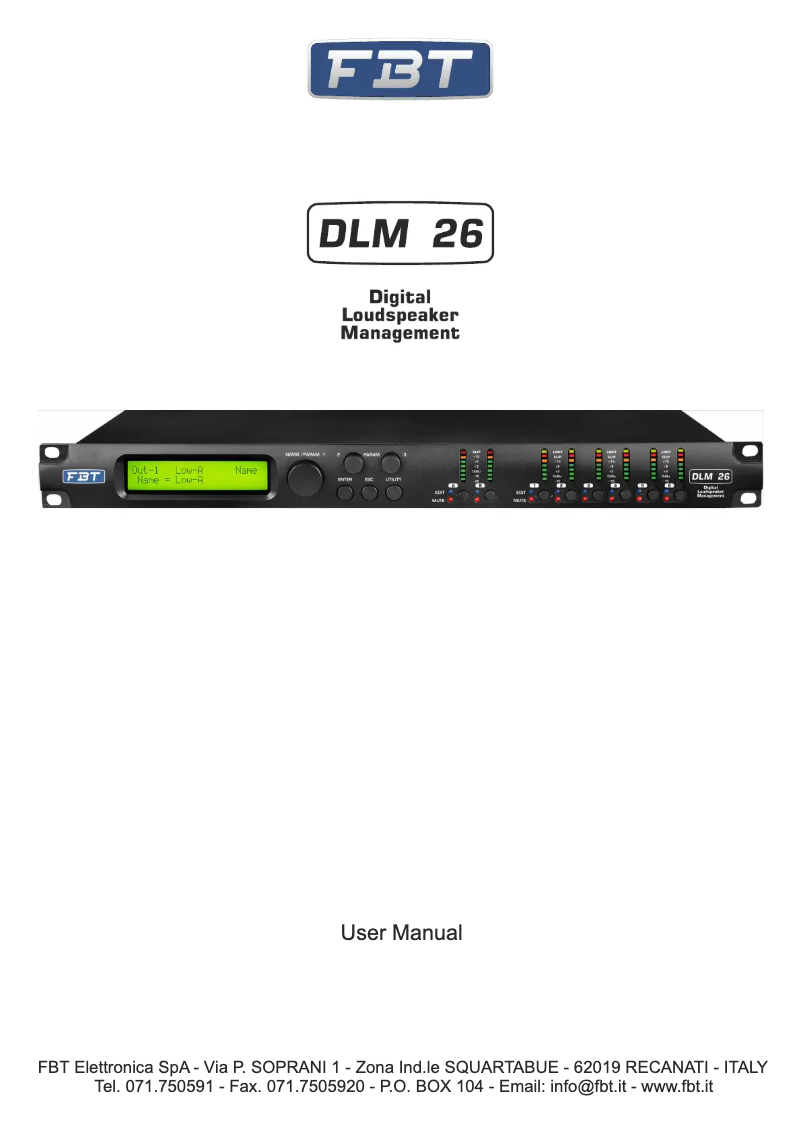 Image de la première page du manuel de l'appareil DLM 26