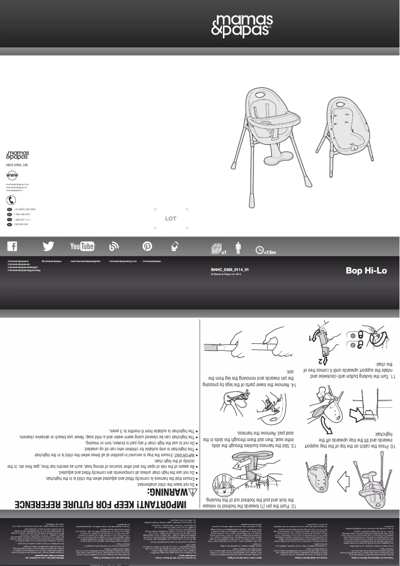 Page 1 of the manual User Manual Mamas & Papas Bop