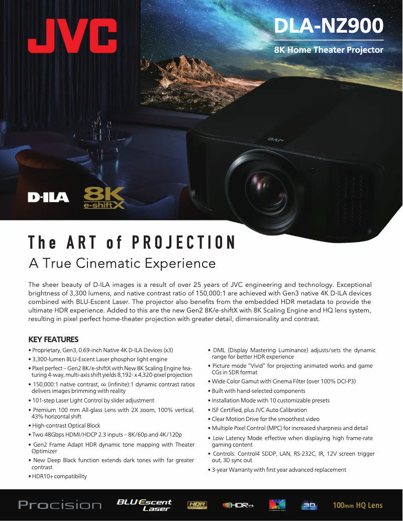 Image de la première page du manuel de l'appareil DLA-NZ900