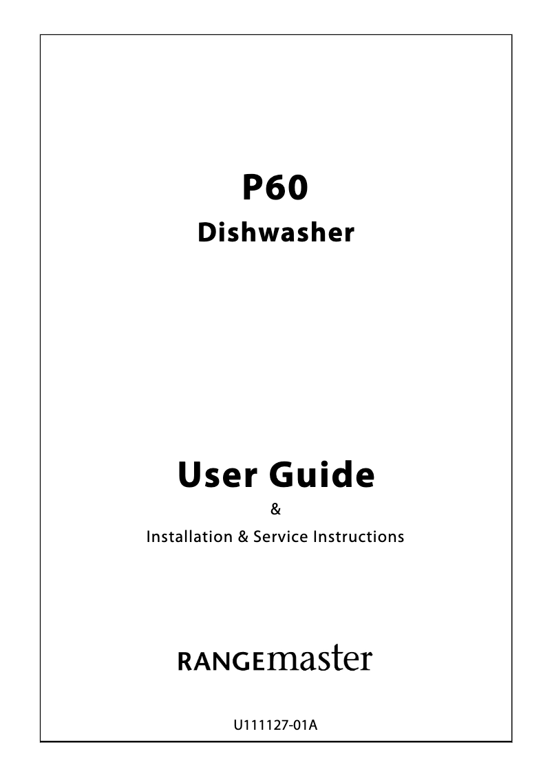Page 1 de la notice Manuel utilisateur Rangemaster RDW6015D53