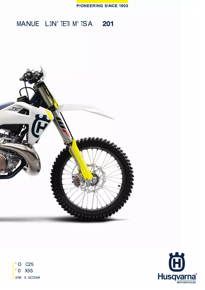Page 1 de la notice Manuel utilisateur Husqvarna TX 300 (2019)