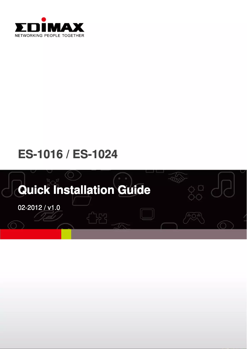 Page n°1 - Manuel utilisateur Edimax ES-1024